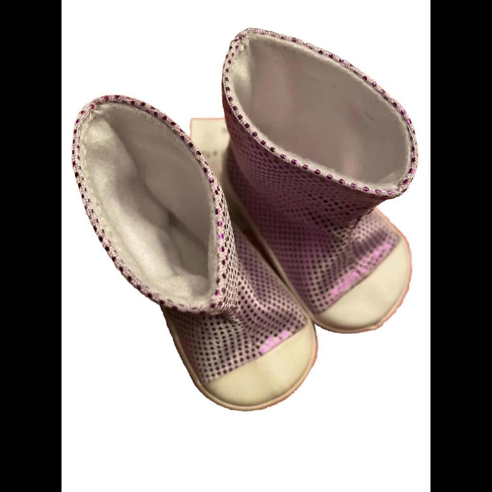 ❤️❤️❤️American Girl Doll Purple Boots Sparkle